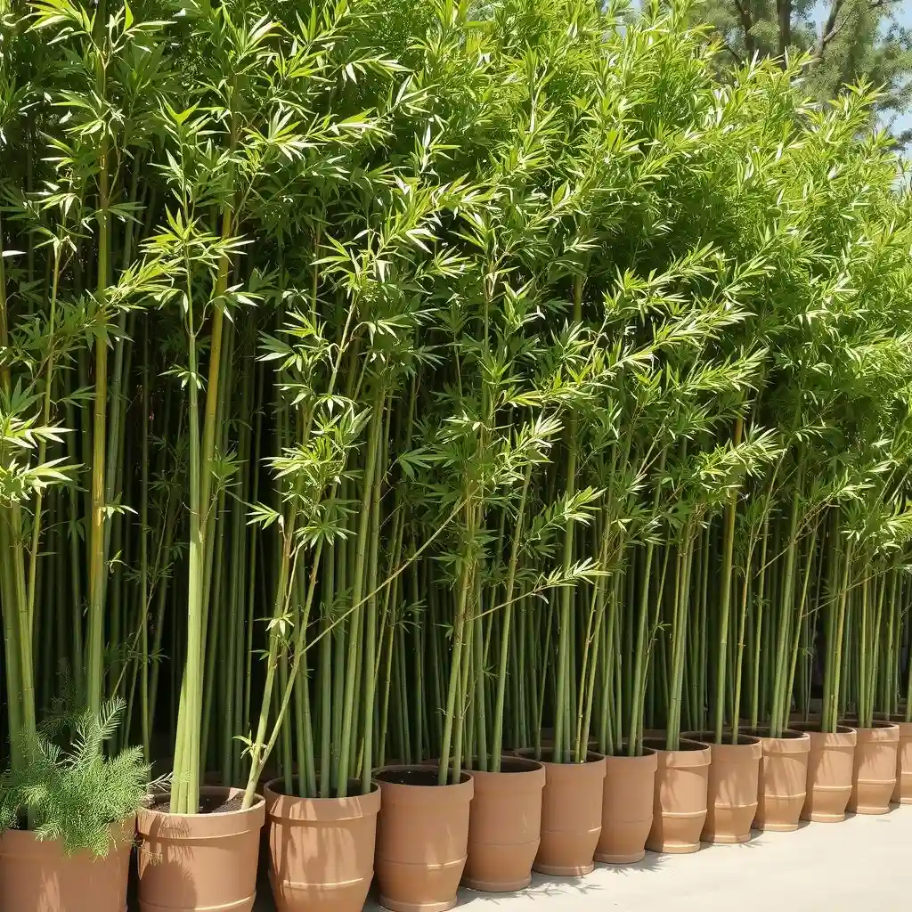 Bambous en pots